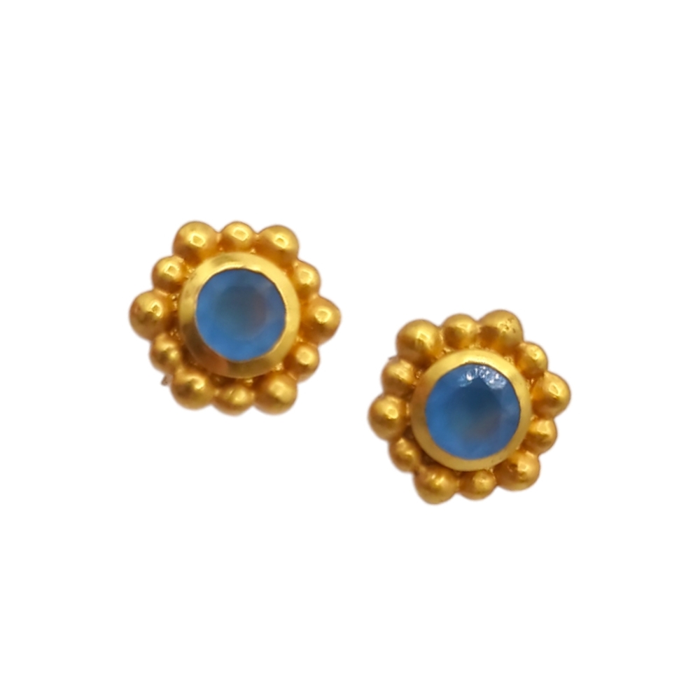 Julie Voss blue stone post earrings